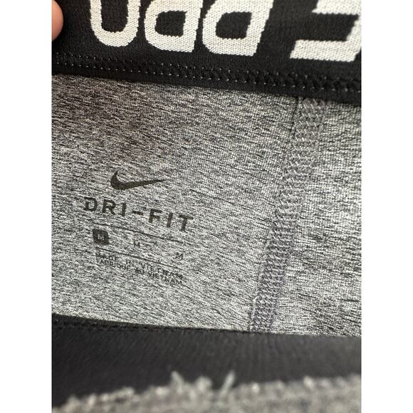 Nike Pro Dri-Fit Gray Compression Shorts Biker Athleisure Fitted Women Medium - Picture 5 of 7